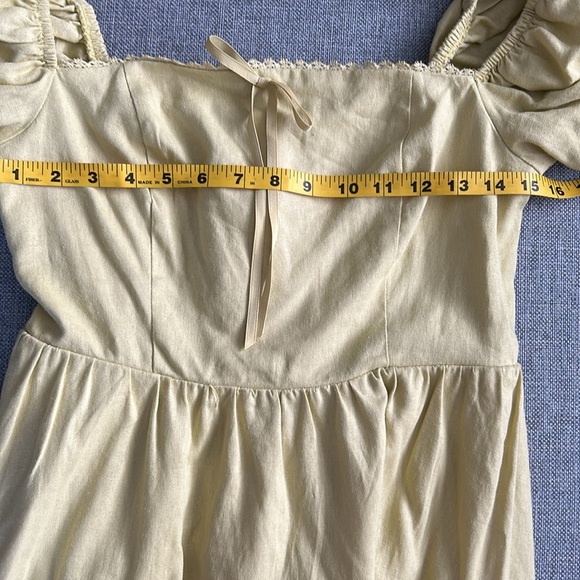 Camila Coelho Puff Sleeve Mini Dress in Light Green - Picture 3 of 7